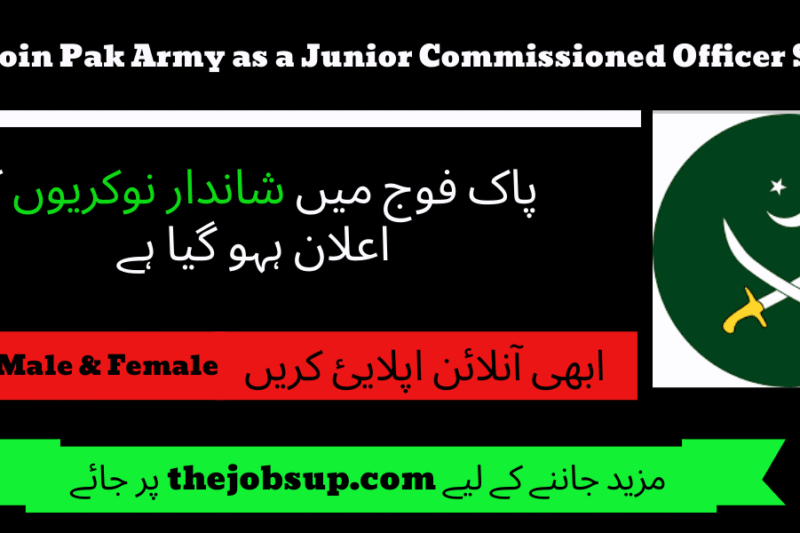 Join Pak Army as a Junior Commissioned Officer Sepoy