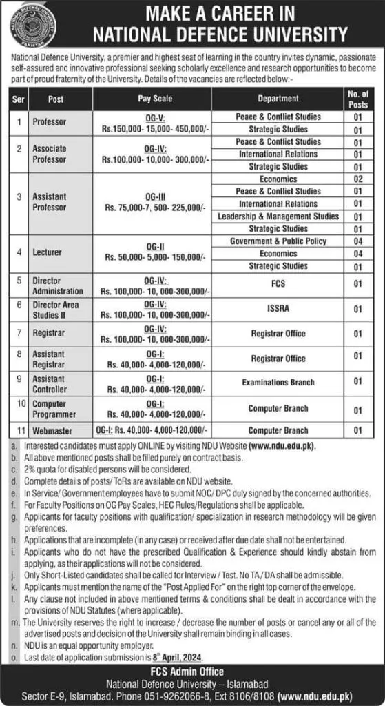 NDU Make a Career 2024