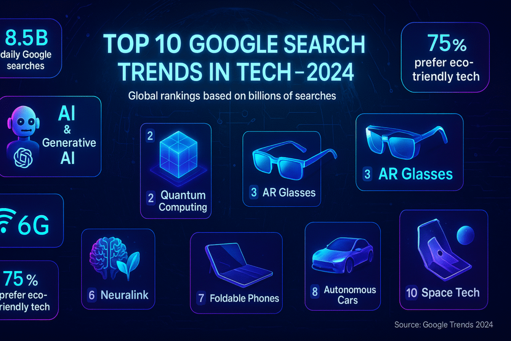 top 10 Google tech search trends globally in 2024