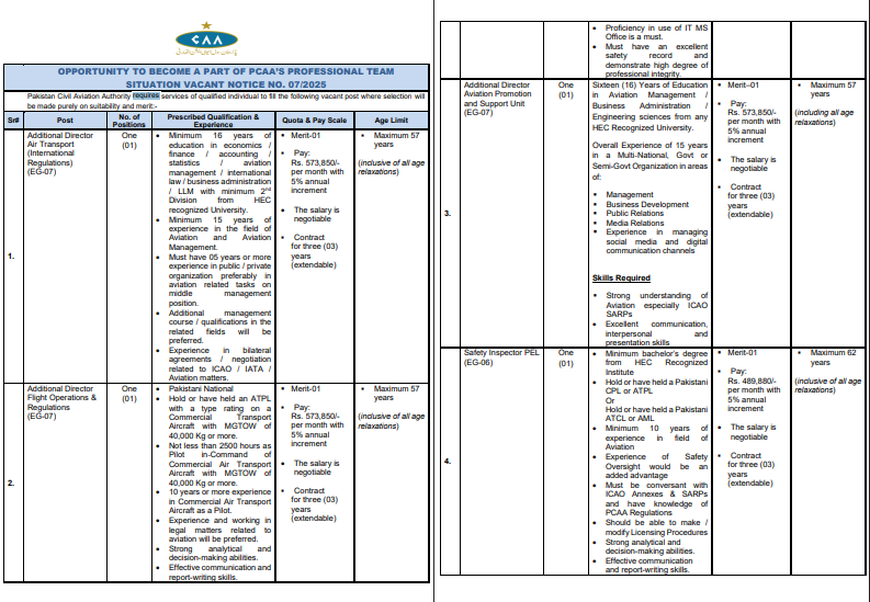PCAA Careers 2025 – Apply Now for Top Government Jobs