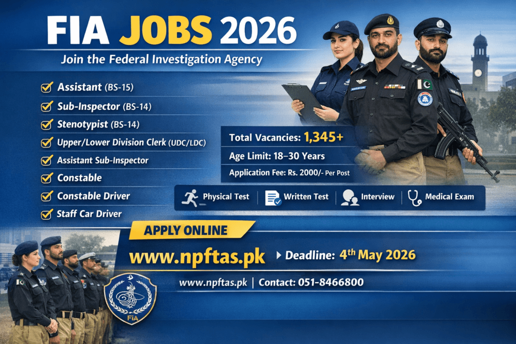 FIA Jobs 2026 Apply Online