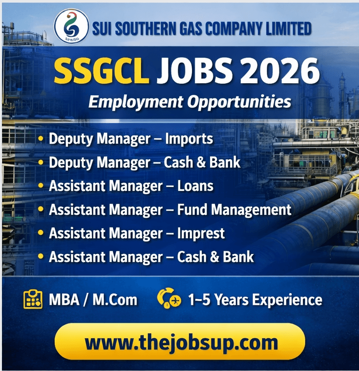 Latest SSGCL Finance Jobs 2026 – Apply Online